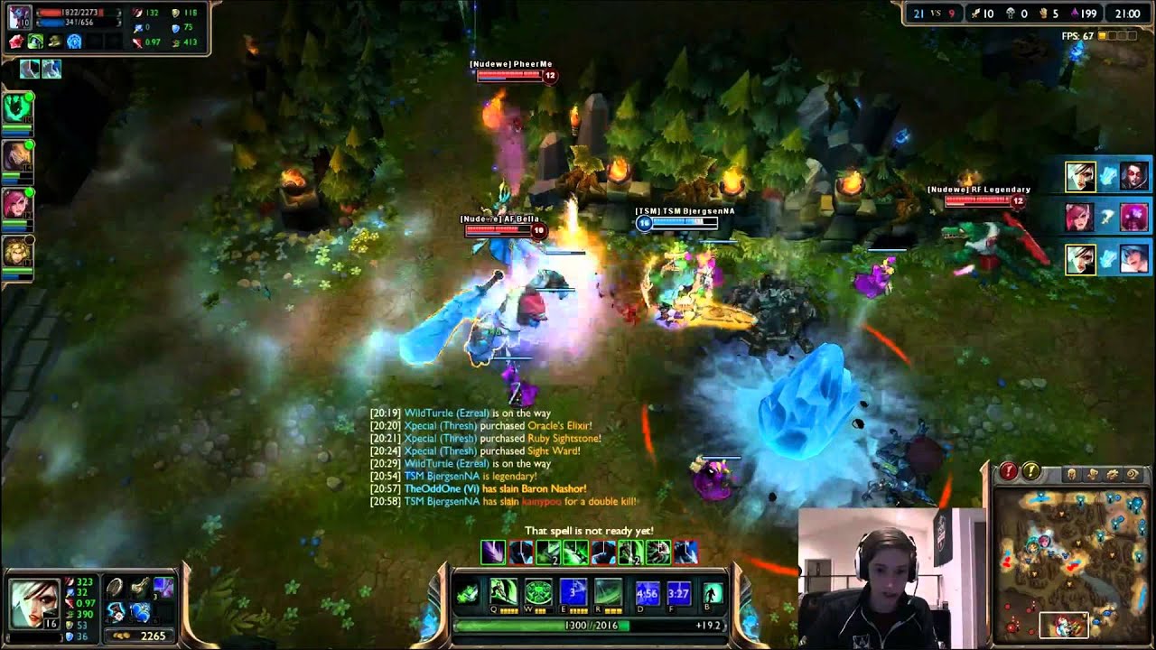 TSM Bjergsen 1v5 Triple kill as Riven   TSM ranked 5's