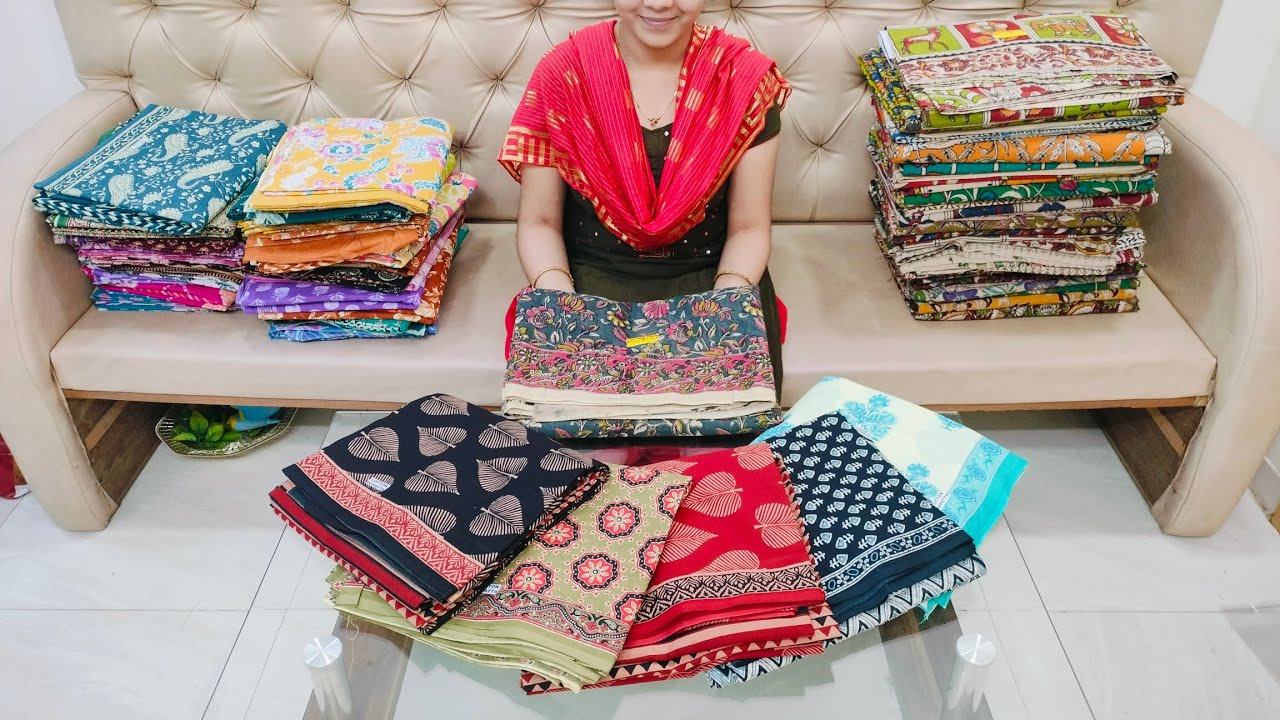 💐9246780131💐 Jaipur cotton printed dress materials with free shipping in chirala wholesale 💐🌹🛍️🎉