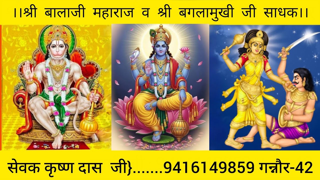 श्री बगलामुखी व श्री बालाजी साधक से जाने अपनी समस्याओं का समाधान