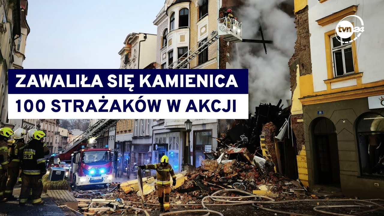 Wybuch i pożar kamienicy w Cieszynie. Są zaginieni i ranni @TVN24