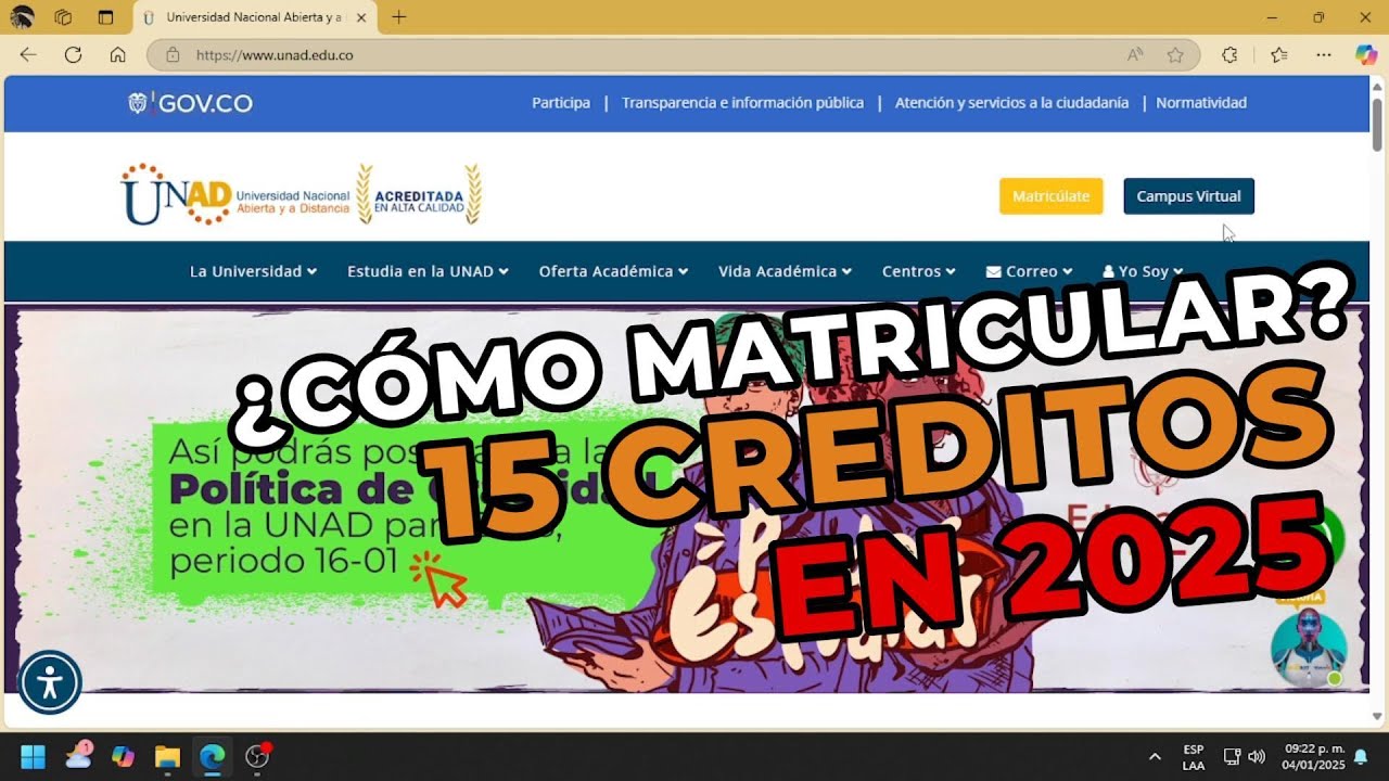 ¿Cómo inscribir créditos extra en la UNAD?