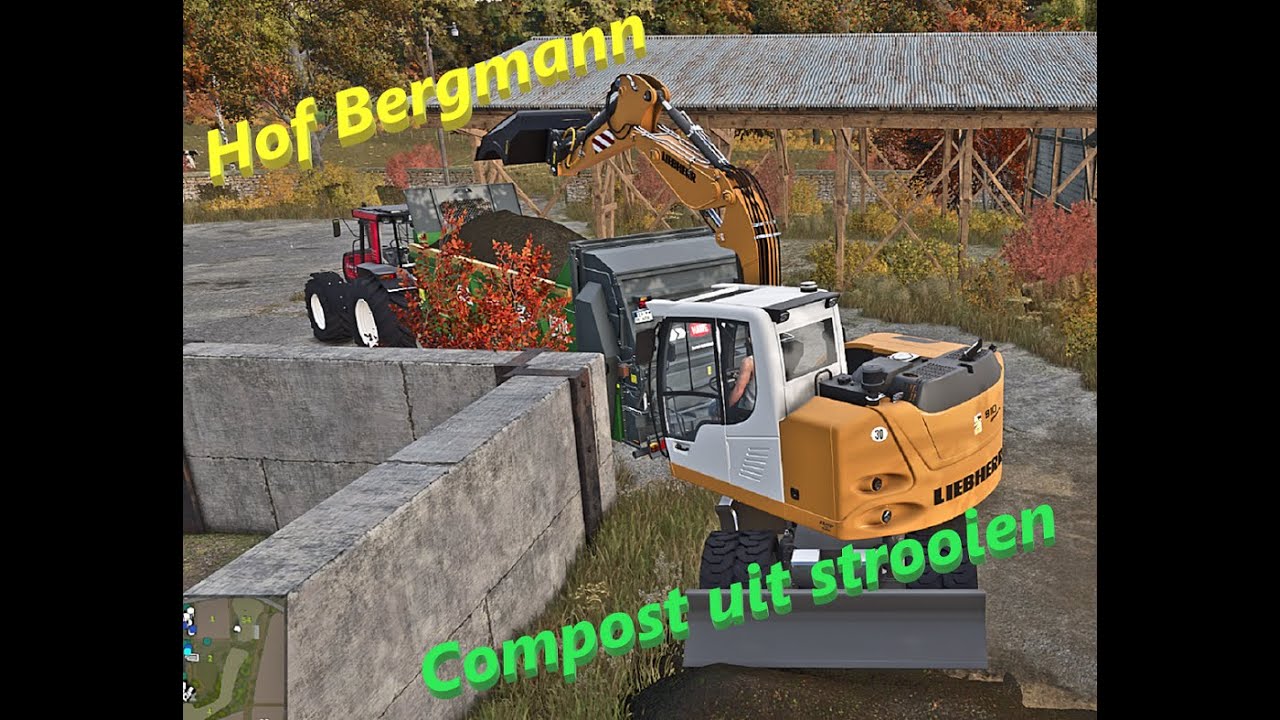 Fs25 Hof Bergmann Compost uit strooien Yeaaaaaajjjjj