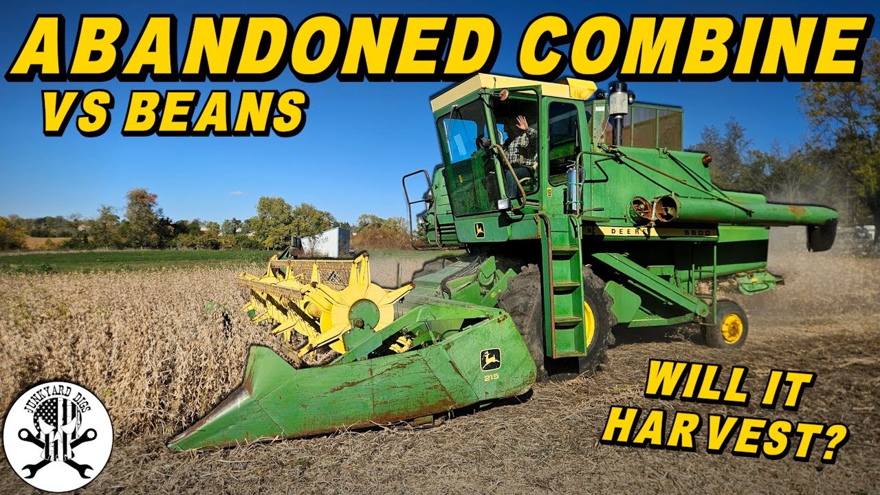Can an ABANDONED COMBINE Harvest a Bean Field!?