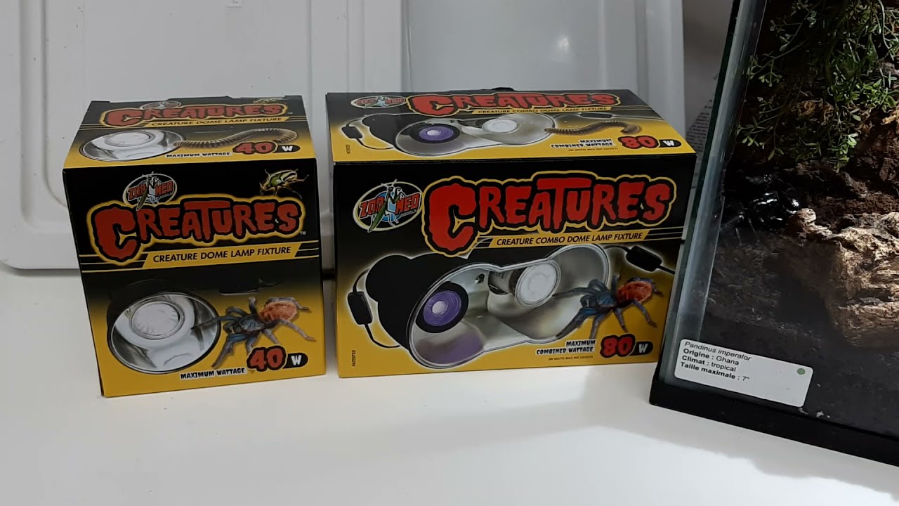 Zoo Med Creatures dome lamp fixture demo for arachnid enclosures