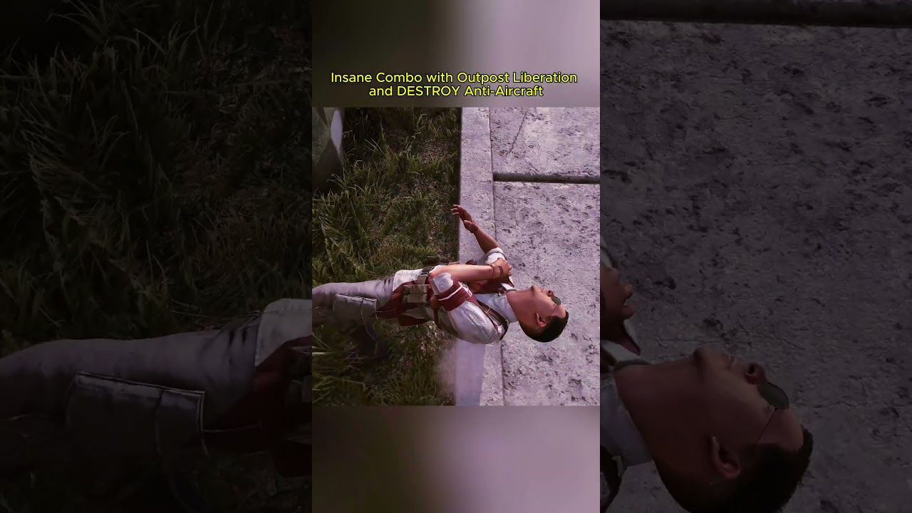 Insane Combo with Outpost Liberation and DESTROY Anti-Aircraft  #stealth #gaming #farcry