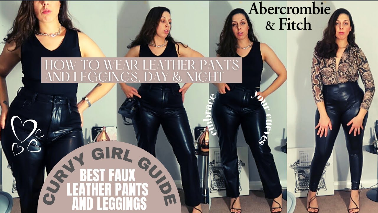 Styling my BEST faux leather pants and leggings for curvy girls || Day to night outfits fall 2021