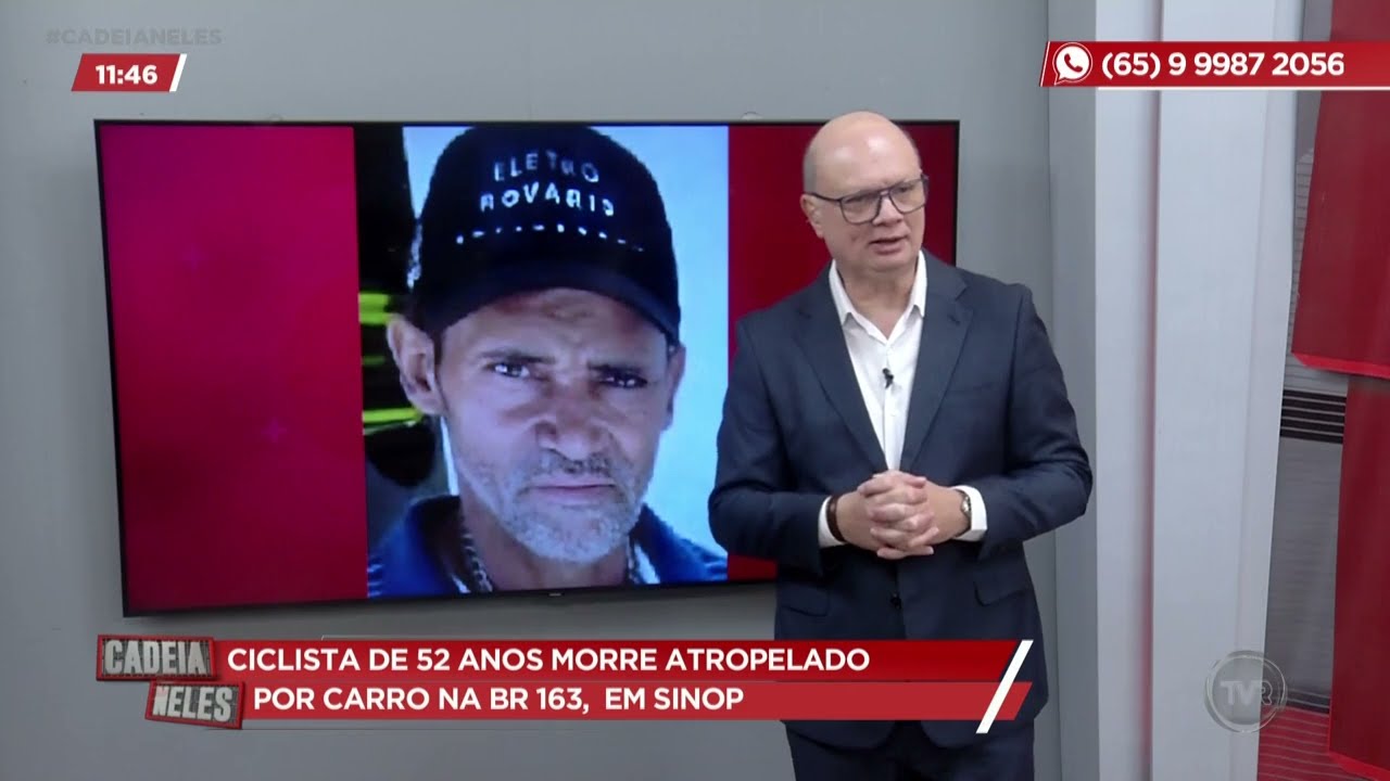Ciclista de 52 anos morre atropelado por carro na BR-163 em Sinop