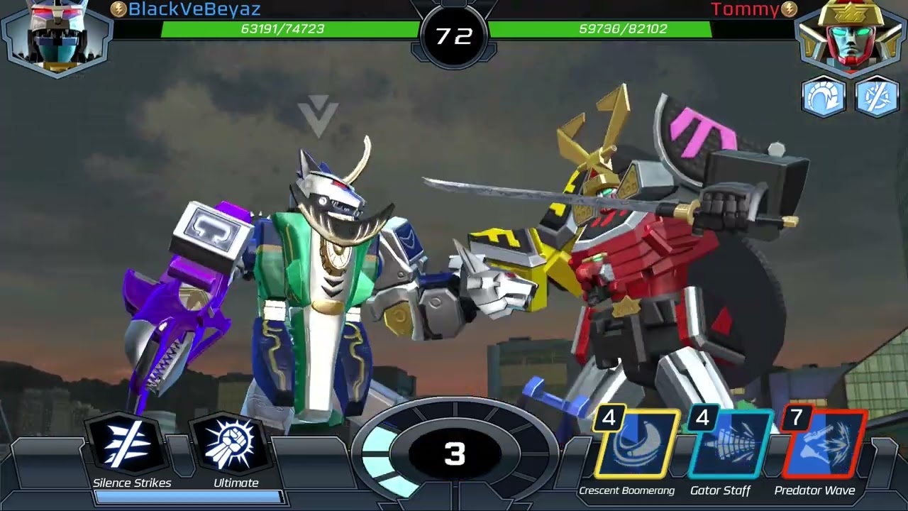 Wild Force Predazord Vs Super Samurai Megazord Power Rangers Legacy Wars