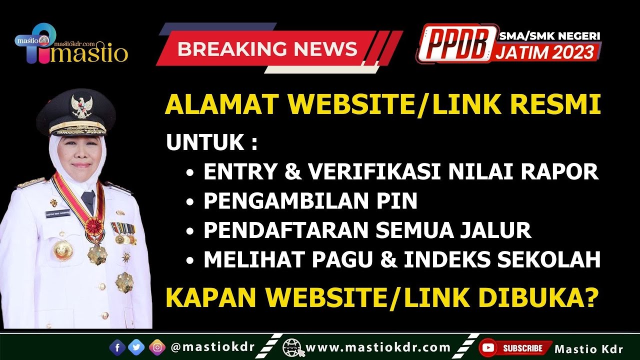 Link/Website Resmi PPDB Jatim 2023! Jenjang SMA/SMK! Pendaftaran, Ambil PIN, Entry/Verifikasi Rapor!