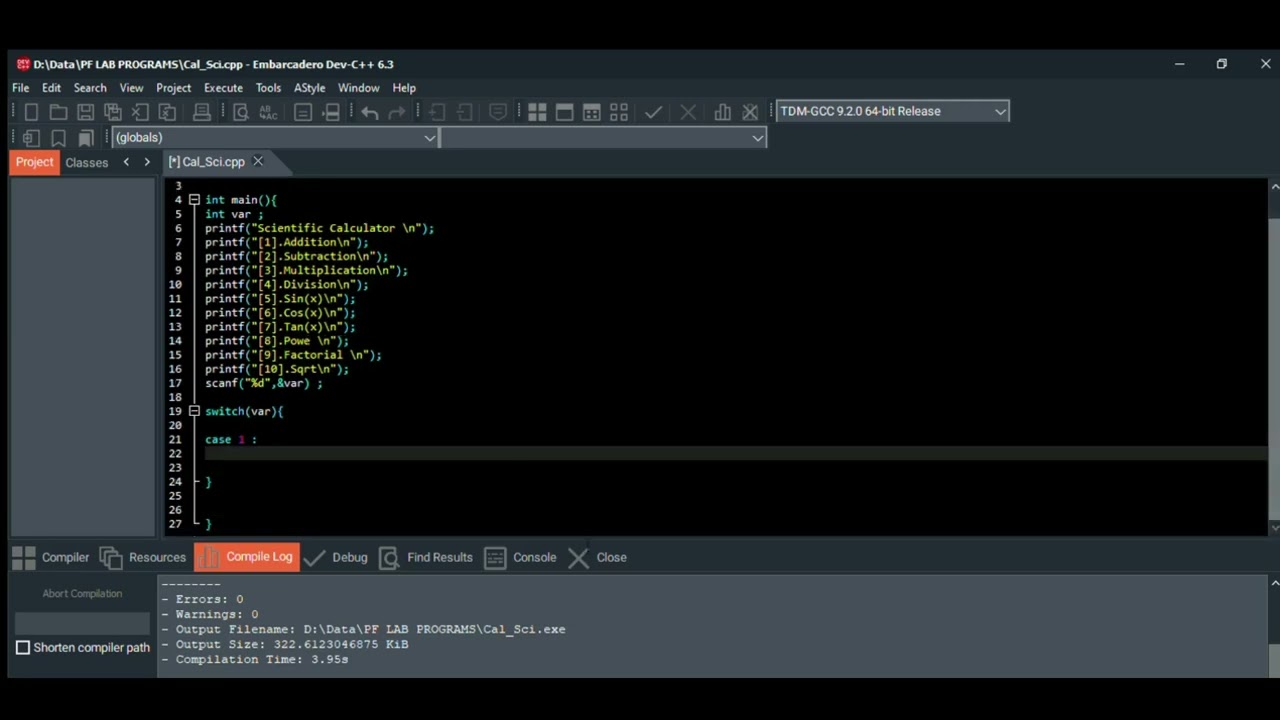 Advance Scientific Calculator In C Programming Language Full Explain .