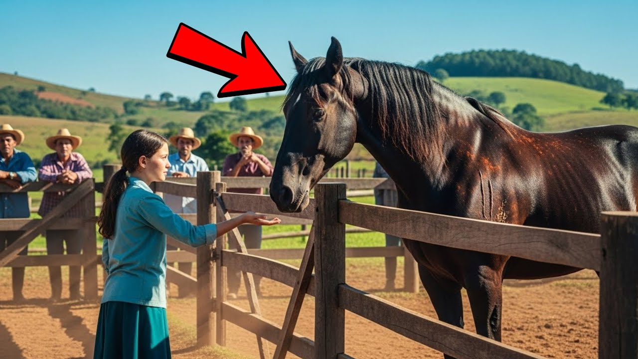 CAVALO ARISCO IA SER VENDIDO PARA O ABATE… ATÉ QUE UMA MENINA SE APROXIMOU | NINGUÉM ESPERAVA