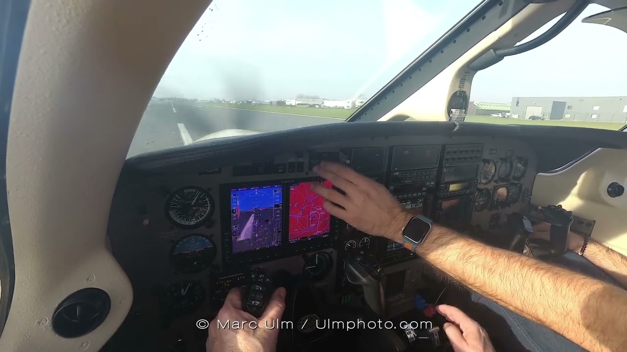 Piper PA46 Jetprop DLX COCKPIT landing