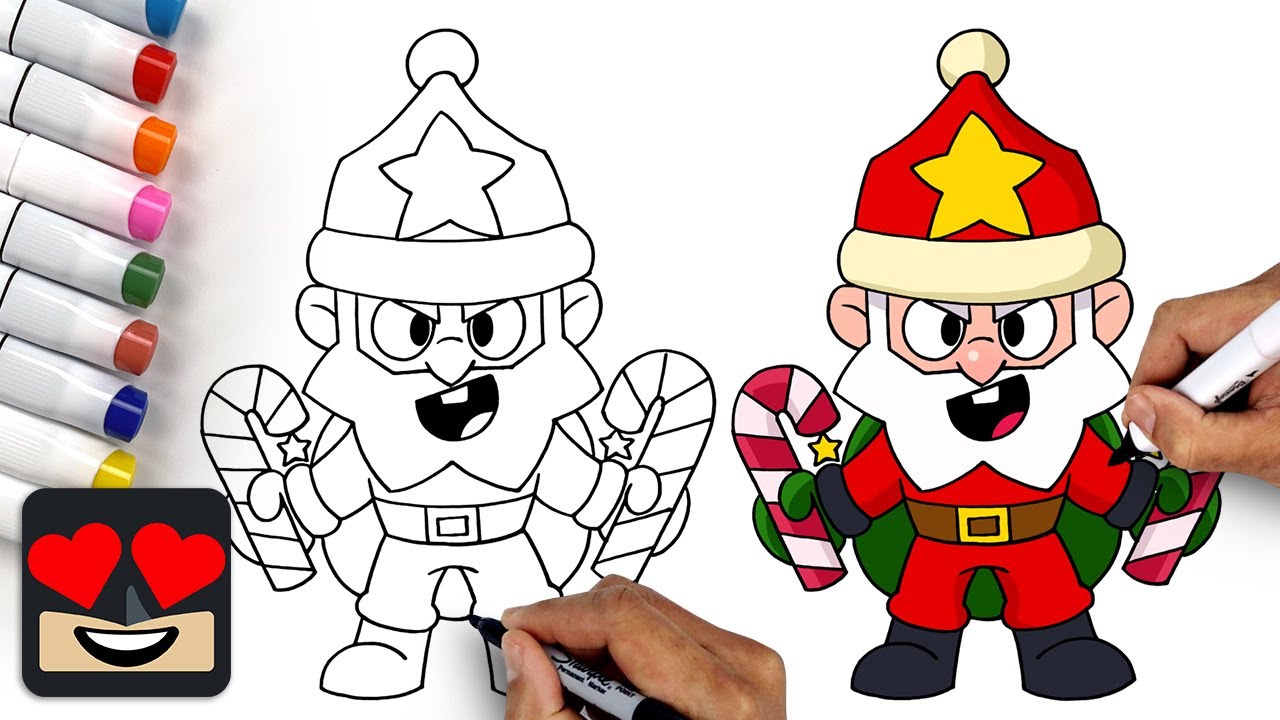 How To Draw Christmas Dynamike | Brawl Stars