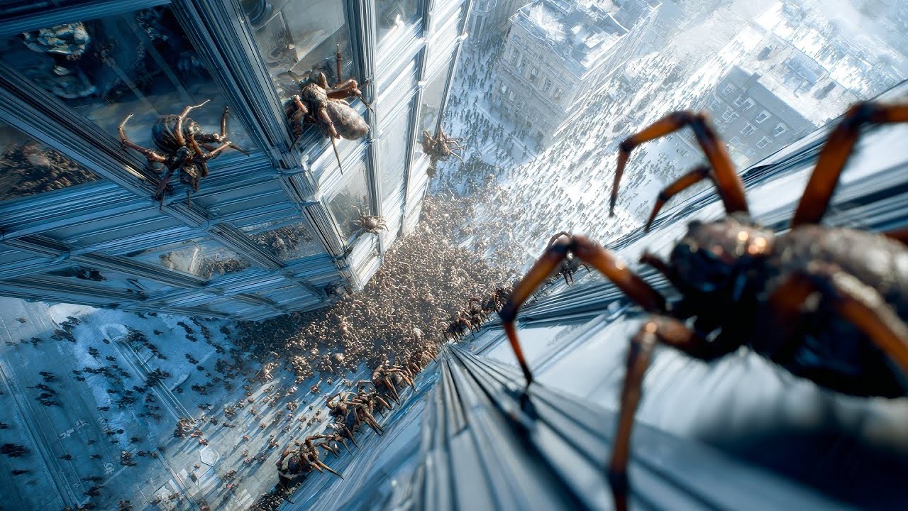 نشت مواد شیمیایی باعث شد هزاران عنکبوت غول‌پیکر شهر رو تسخیر کنن !