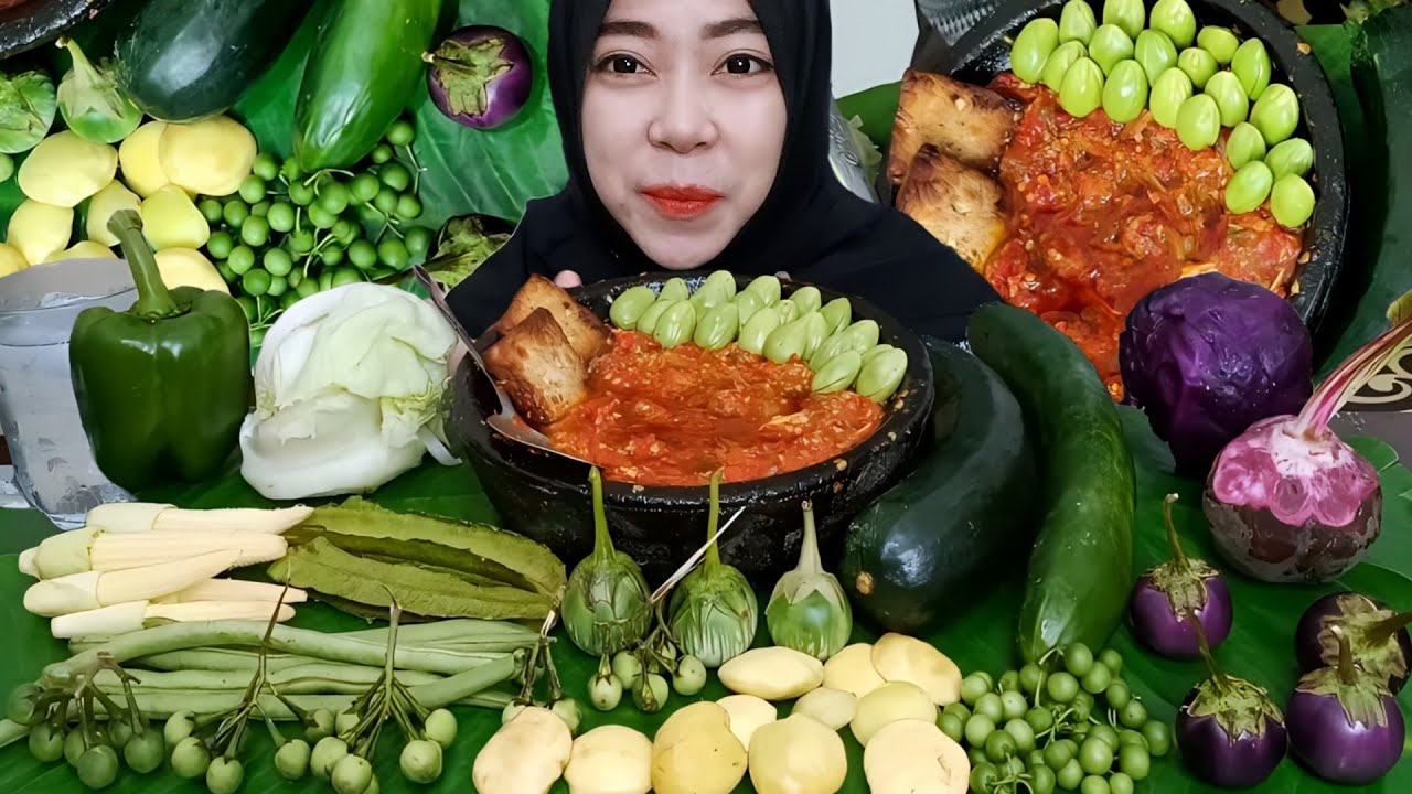 mukbang lalapan mentah ga pake nasi #asmr