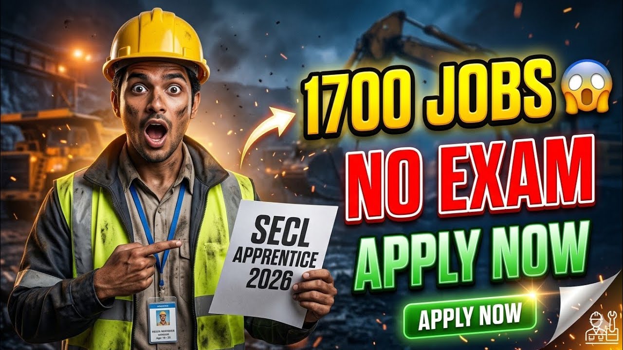 SECL 1700 Jobs 2026 😱 No Exam | Direct Selection | Apply Now