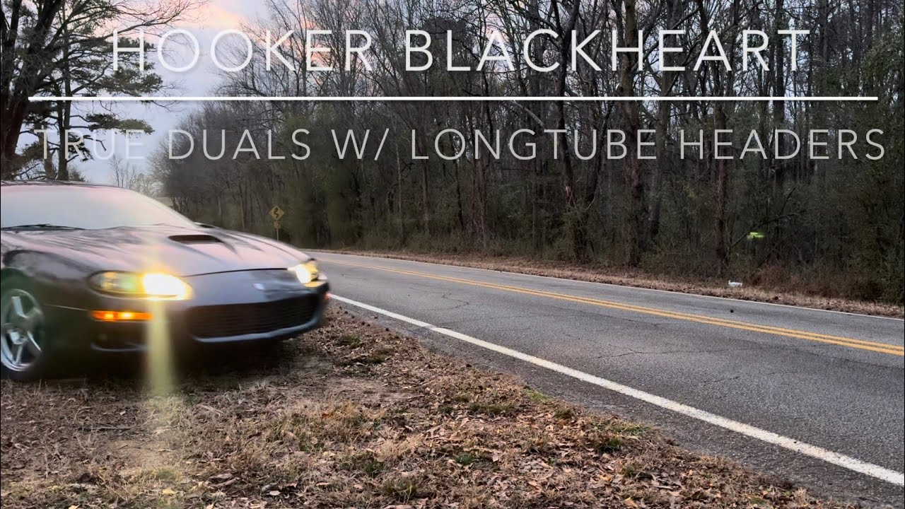 Hooker BlackHeart True Dual Exhaust. 2001 SS Camaro, 370ci LQ9 6.0