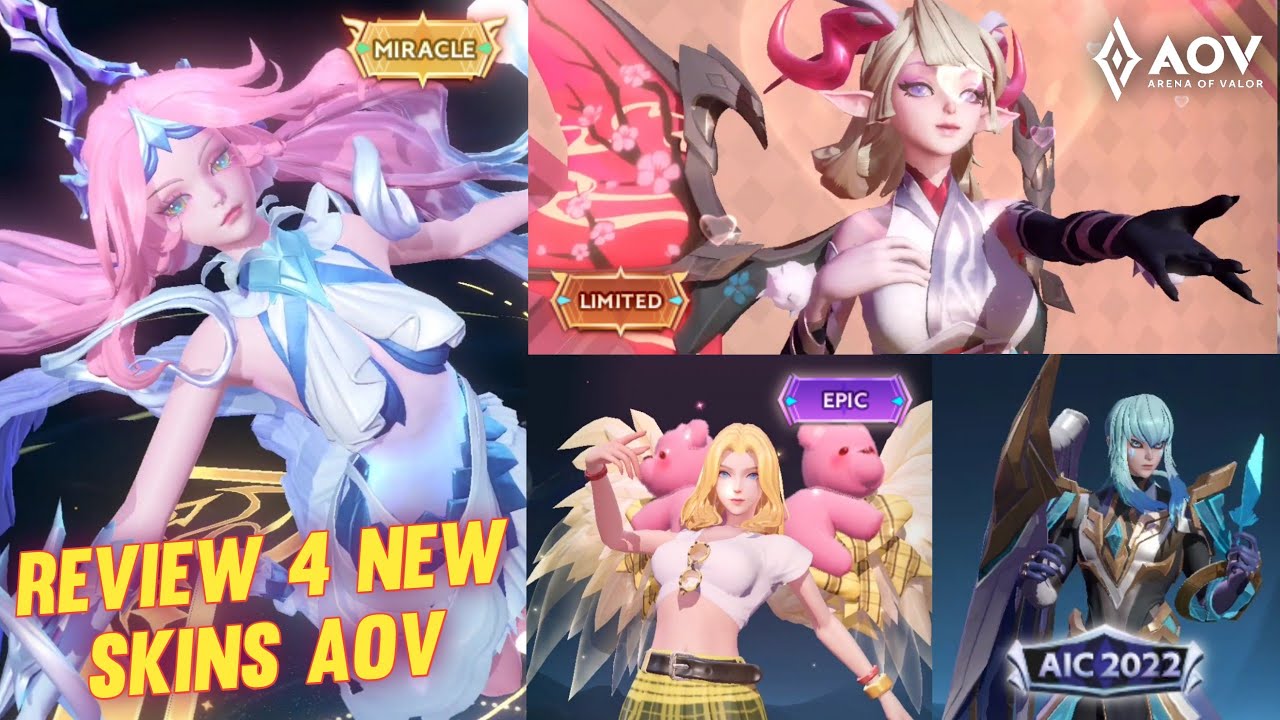 Review 4 New Skin AOV | Butterfly, Zata, Lauriel, Veera - Arena of Valor