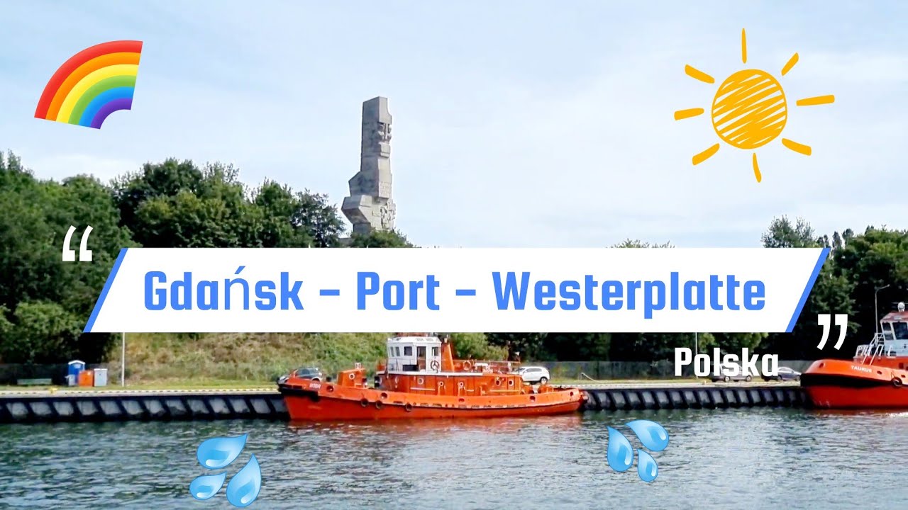 Gdańsk, Port morski Gdańsk, Westerplatte, Rejs z Gdańska do Westerplatte przez port morski. 4K.