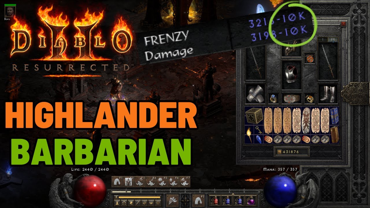 D2R Barbarian Build: FRENZY 