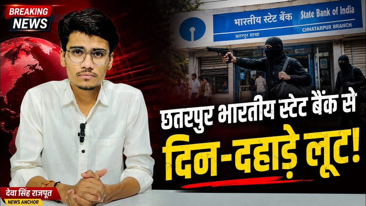 छतरपुर भारतीय स्टेट बैंक की मेंन ब्रांच से दिन- दहाड़े लूट, आरोपी गिरफ्तार!