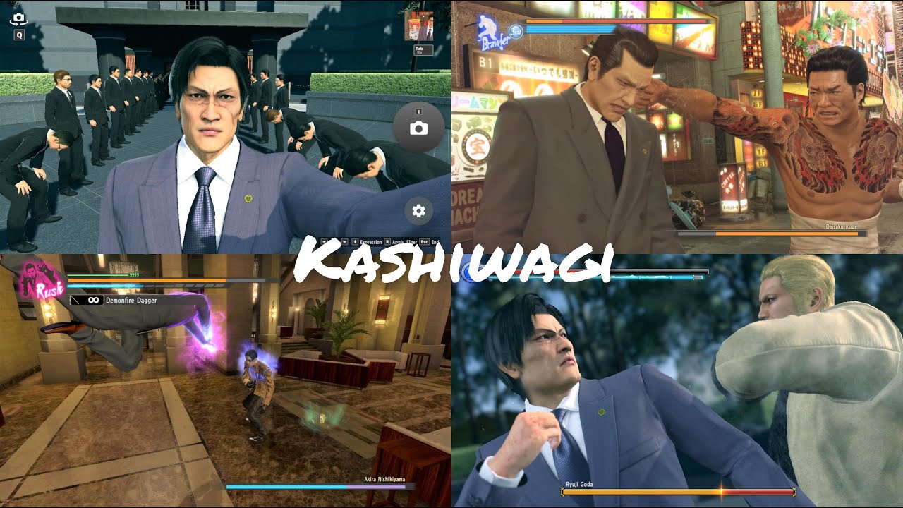Playable Kashiwagi Acquired Amon & Karate Fight Style vs Majima/Ryuji/Kuze | Yakuza 0 Boss Fight Mod