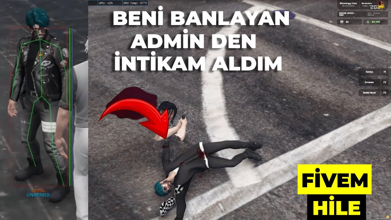 ESKİ VİDEOM DA BENİ BANLAYAN ADMİNİ BULDUM CEZASINI KESTİM!! (FİVEM HİLE)