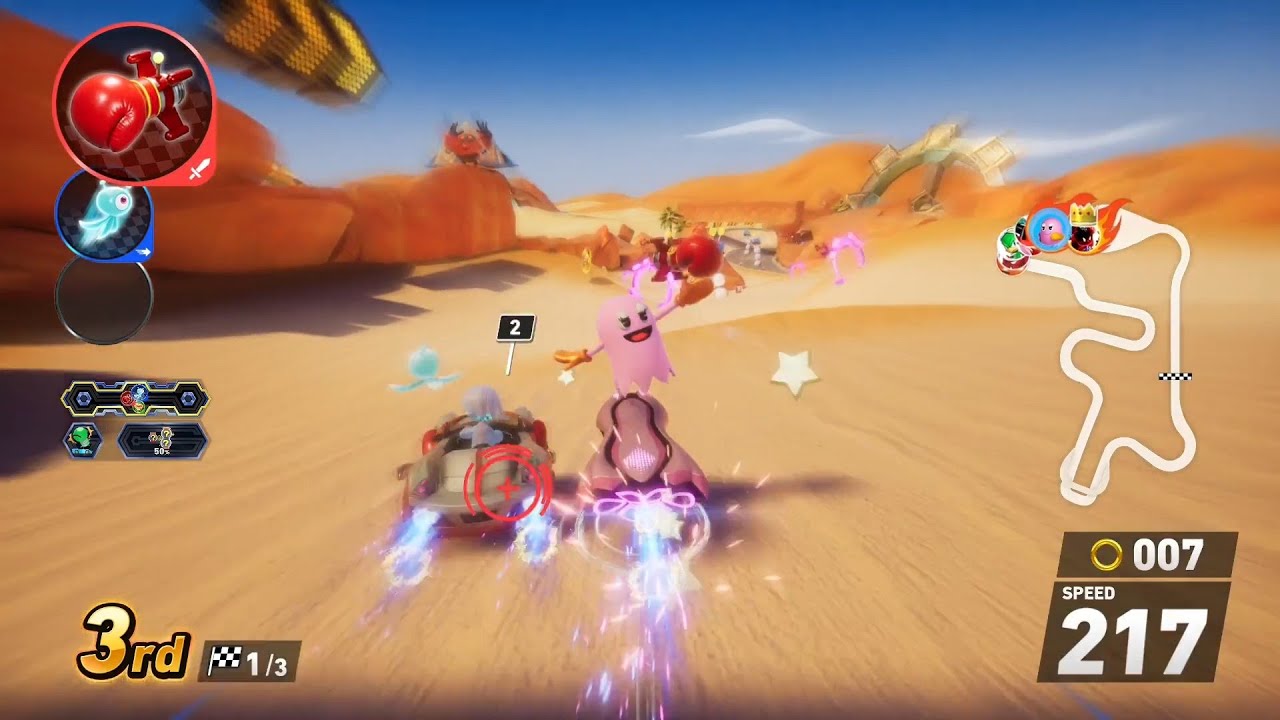 Pinky Speeds to Victory | PAC-MAN & Ghosts in Sonic Racing: CrossWorlds #sonicracingcrossworlds