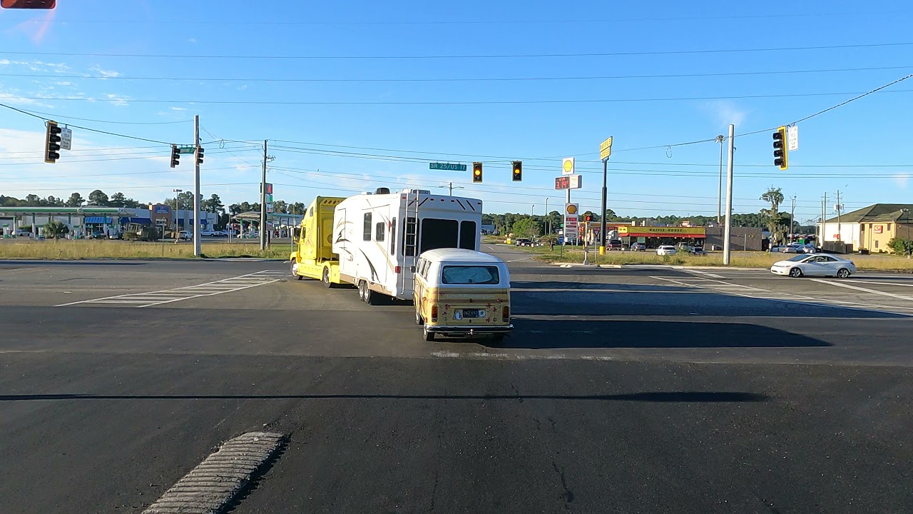 Towing a camper and a VW bus