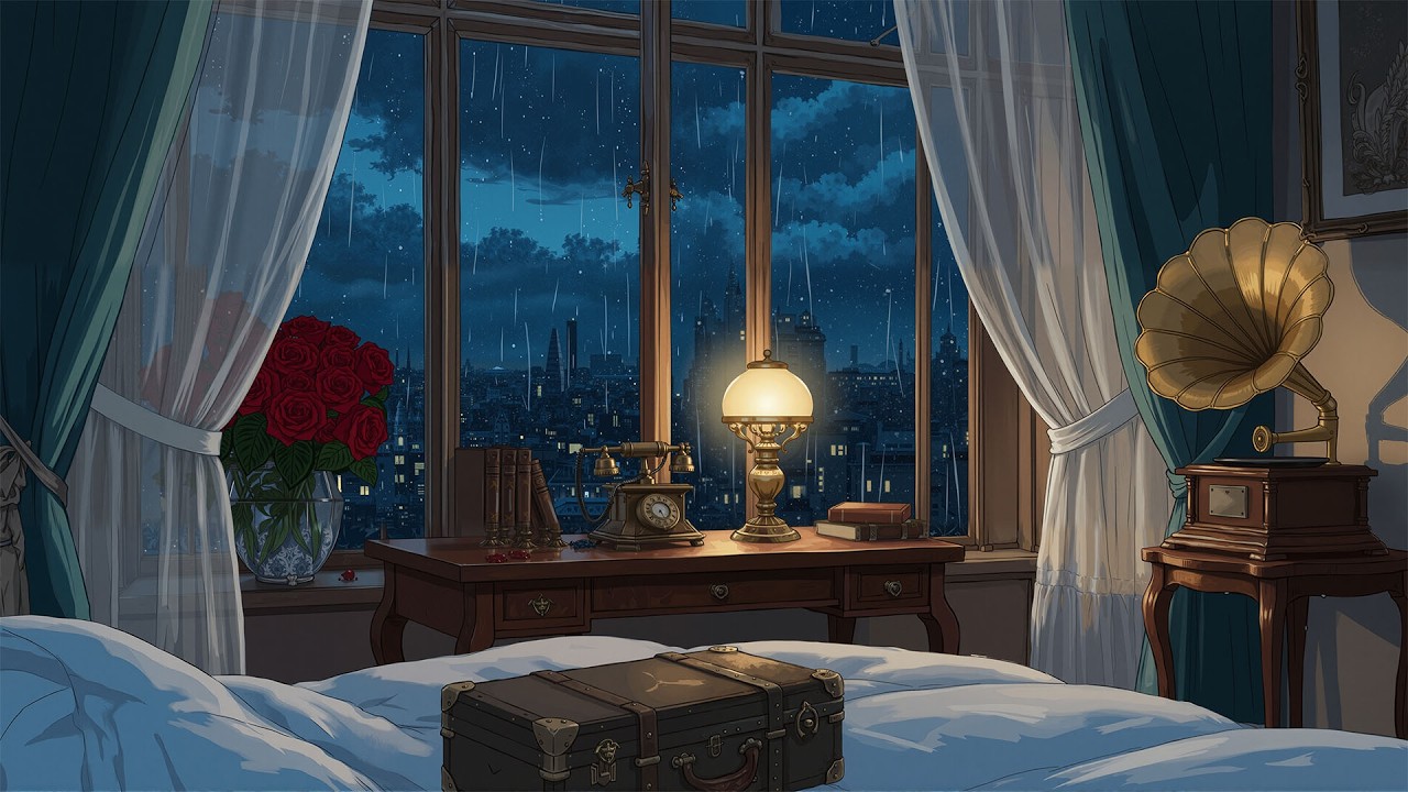 🎷 it's 1940s and you're listening to vintage jazz on a cozy rainy night | oldies in another room..
