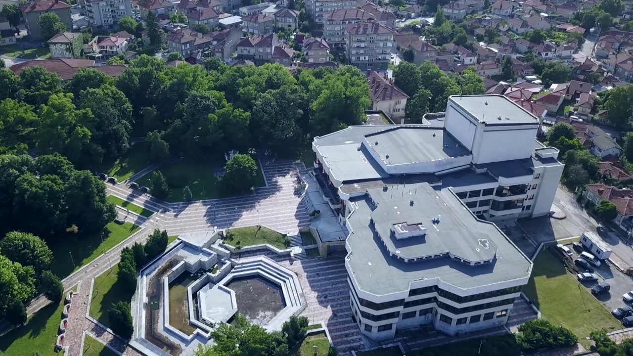 DJI Mavic Pro Drone flight over the hot city of Sevlievo , Bulgaria