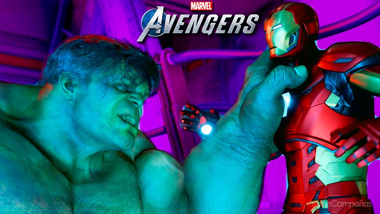 Hulk vs Iron Man Pelea Cinematica Batalla - Marvel Avengers (4K 60FPS)