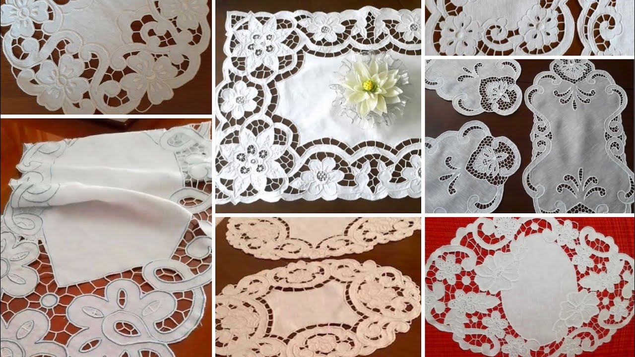 Beyaz İş Dantel Modelleri, Kasnak Sallama Beyaz İş El emeği Dantel Modelleri, Salon Takımı Dantel
