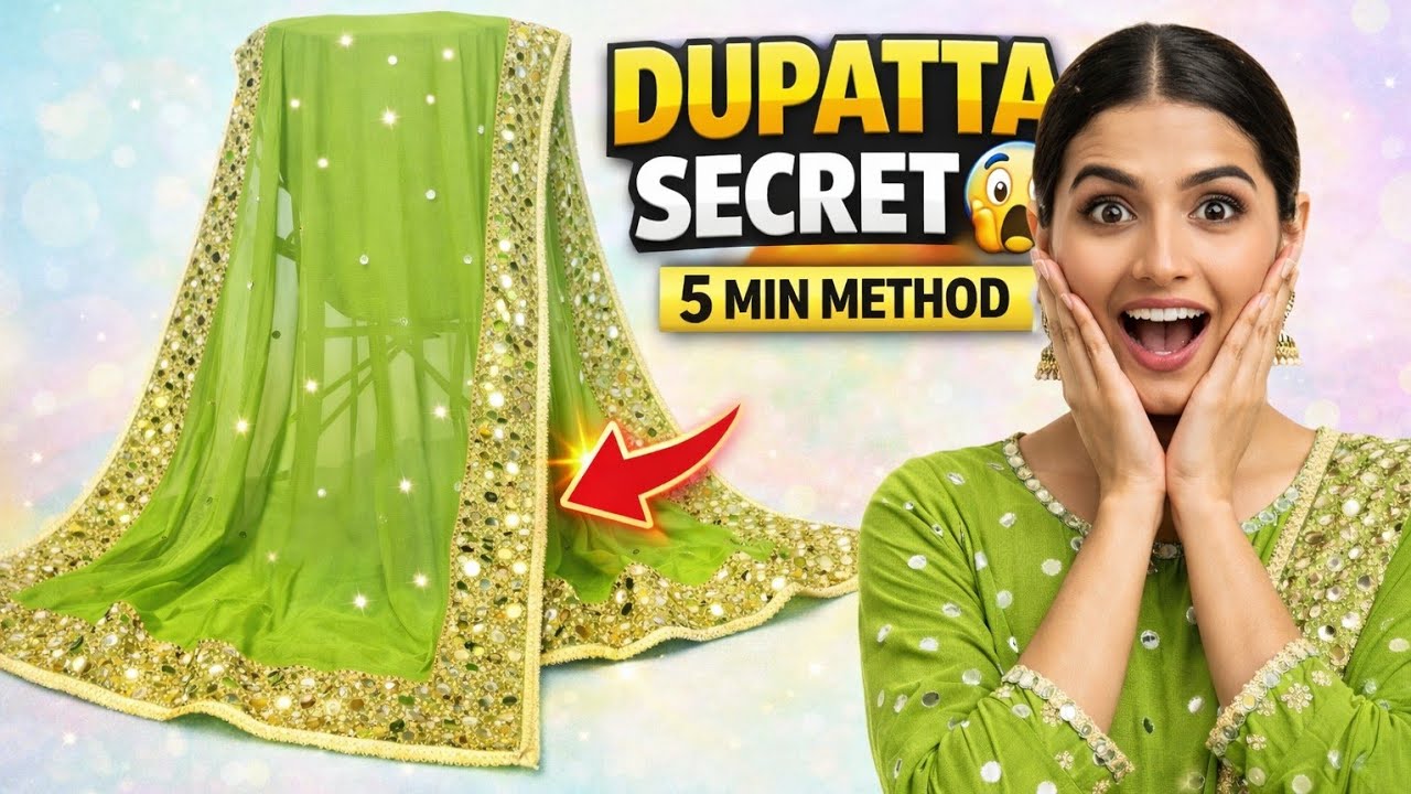 This Dupatta Design Changed the Whole Look ✨|😍 Designer Dupatta Look | Simple, Elegant & Beautiful