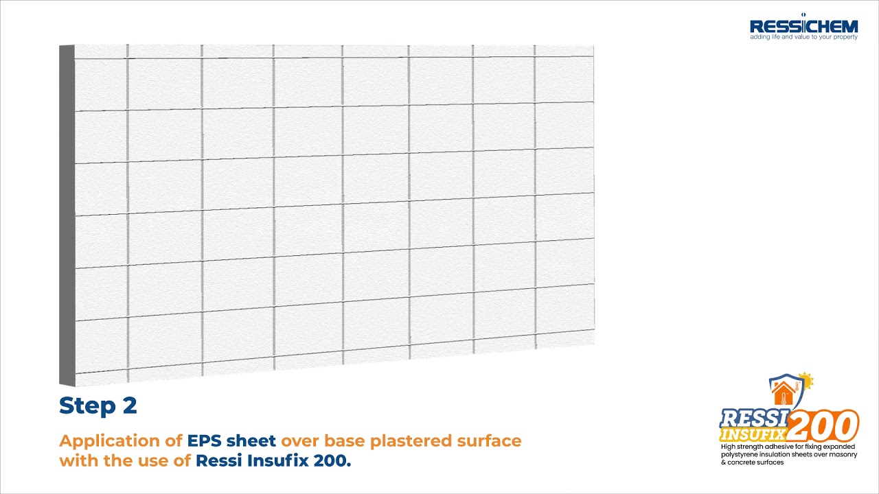 Wall Insulation system using EPS Sheets (EIFS - External Insulation Finishing System)