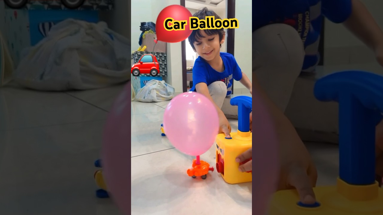 Rishit&rsquo;s Toys Review on Power balloon Launcher - Car balloon show | Birthday gift 🎁 | #powerballoon