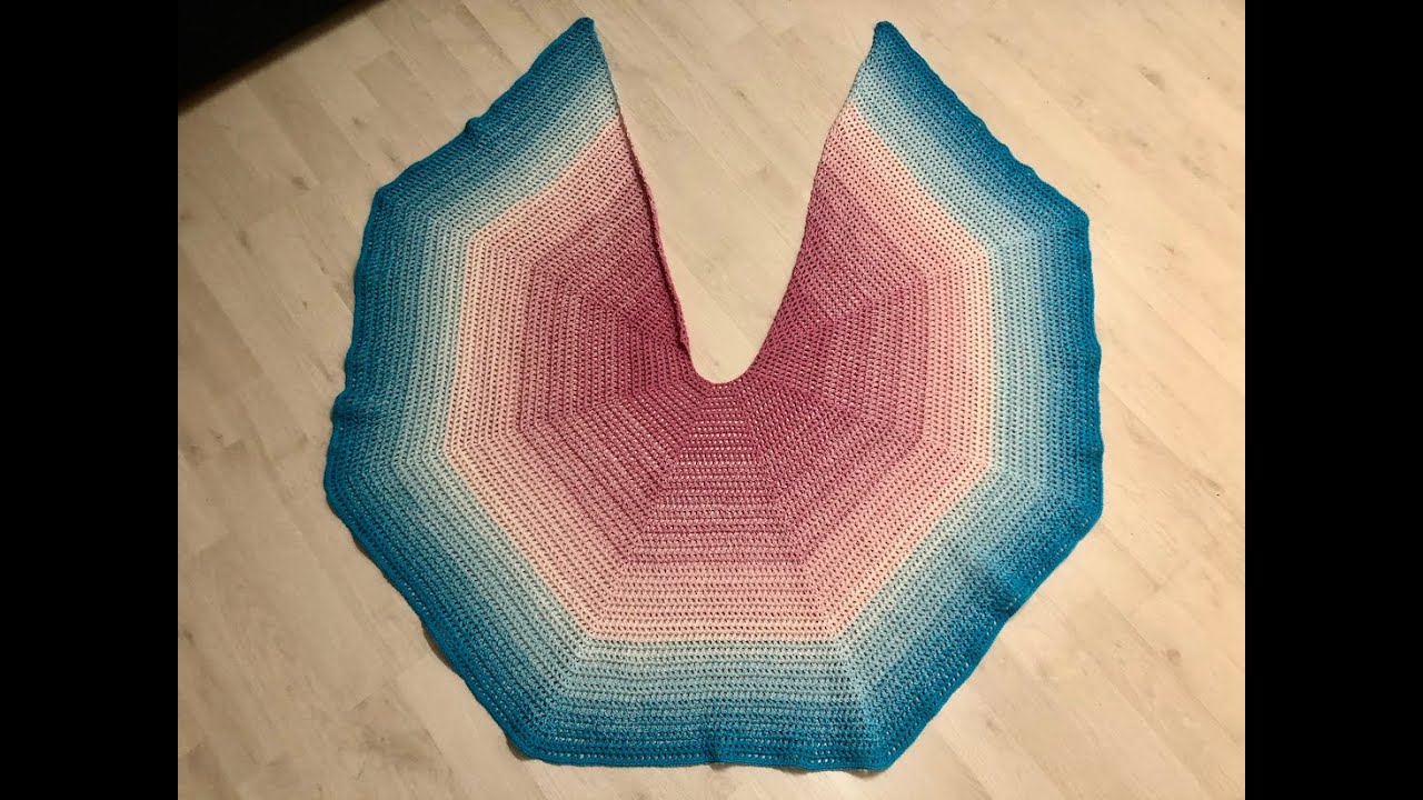 Châle rond au crochet