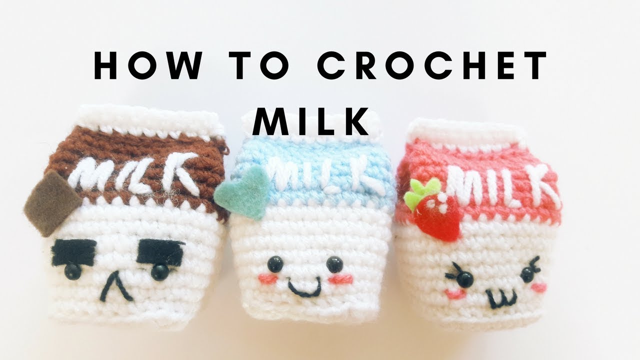 How to Crochet A Kawaii Milk Carton Amigurumi Tutorial