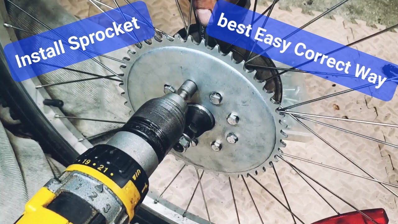 Compelete Installation Motorized Bike Kit Step By Step, How To Install Sprocket Correctly P2