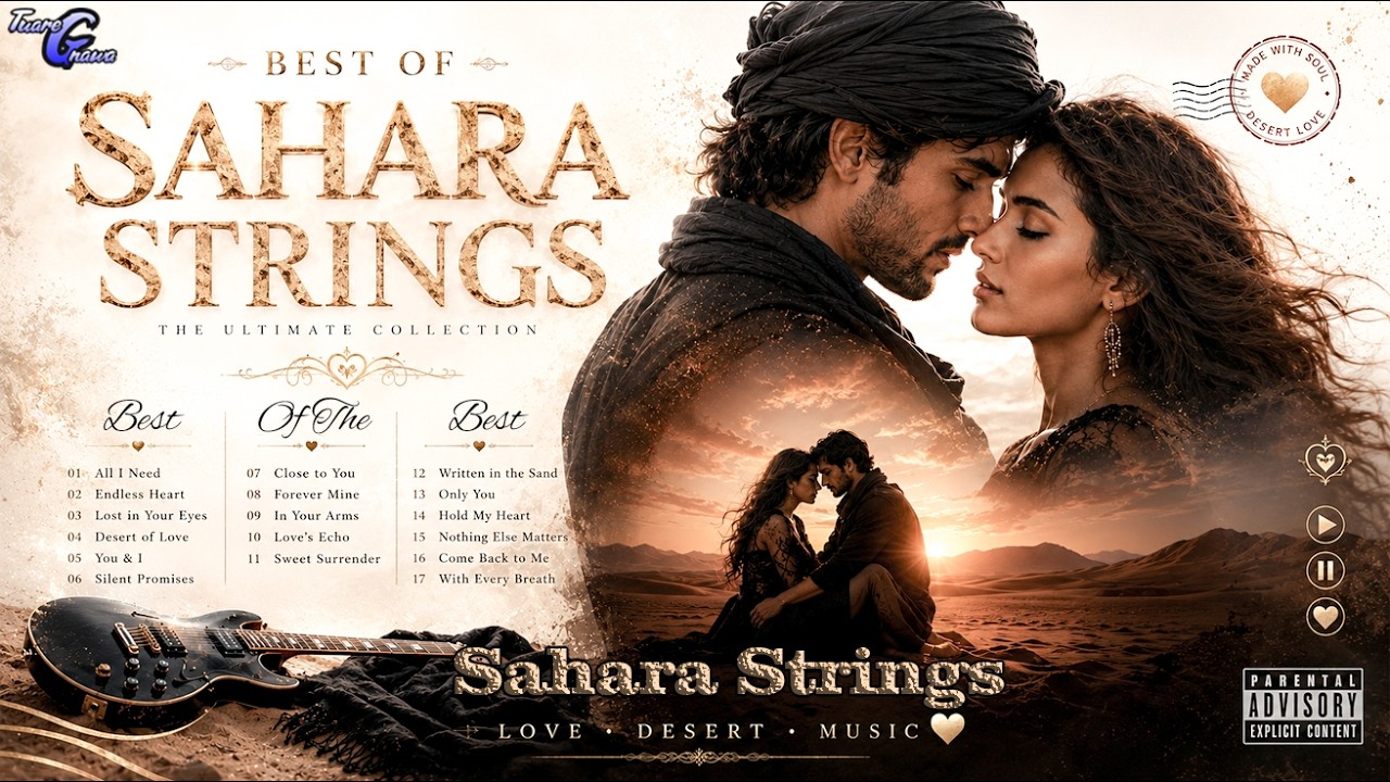 Best Of Sahara Strings | 17 Romantic Love Songs | Relaxing Guitar Music Collection.