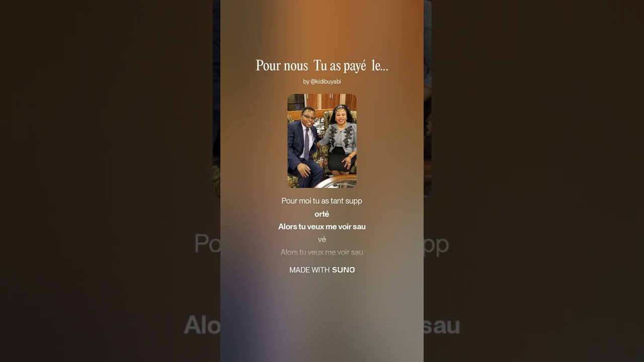 Pour nous  Tu as payé  le prix