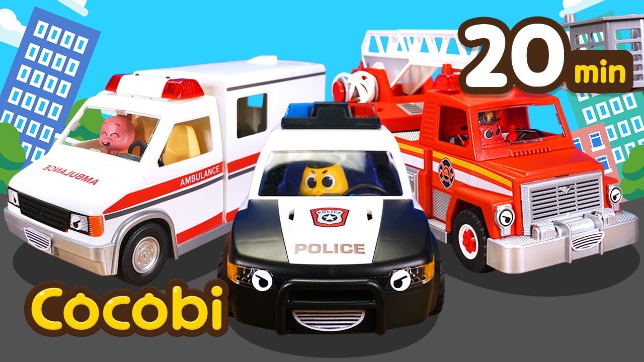 MIX - Colección de Canciones de Coches🚔🔥 | Súper Equipo de Rescate | Canciones Infantiles | Cocobi