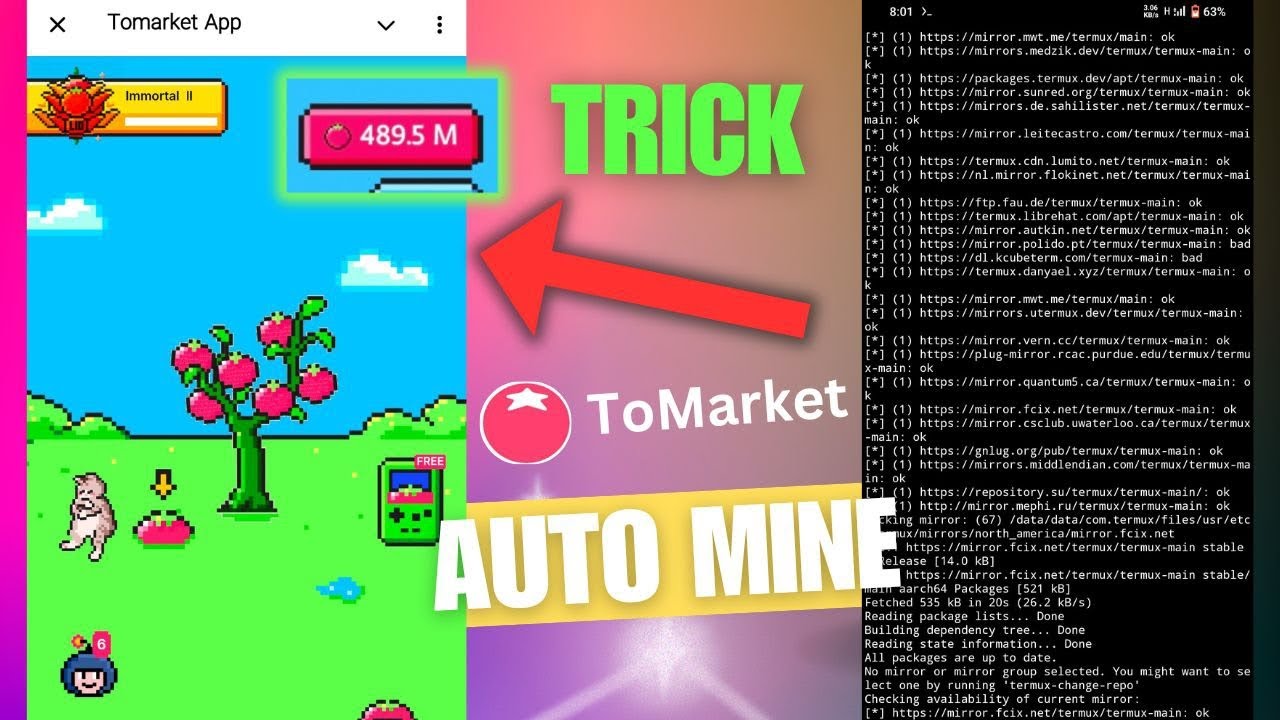 ToMarket Auto Mine Hack | ToMarket Trick #tomarket #telegram