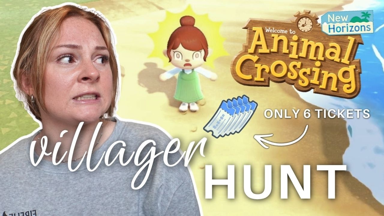 acnh villager hunt with ONLY 6 nook miles tickets 🌴🎮 (wish me luck) | acnh gameplay