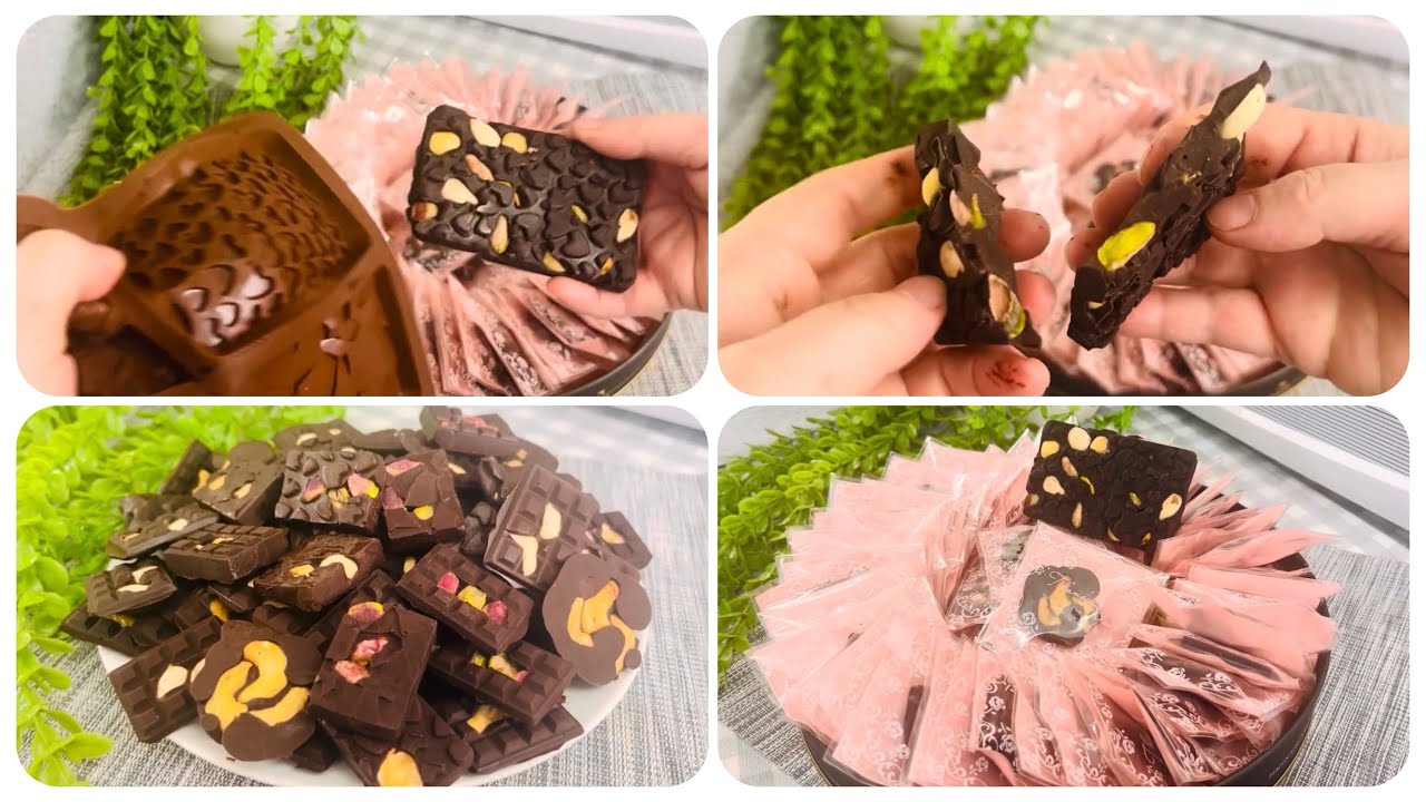 طريقة عمل الشكولاتة 🍫 بالمكسرات بأسهل طريقة من بيتك #اكسبلور #اكلات_سريعه #cooking #الشكولاتة