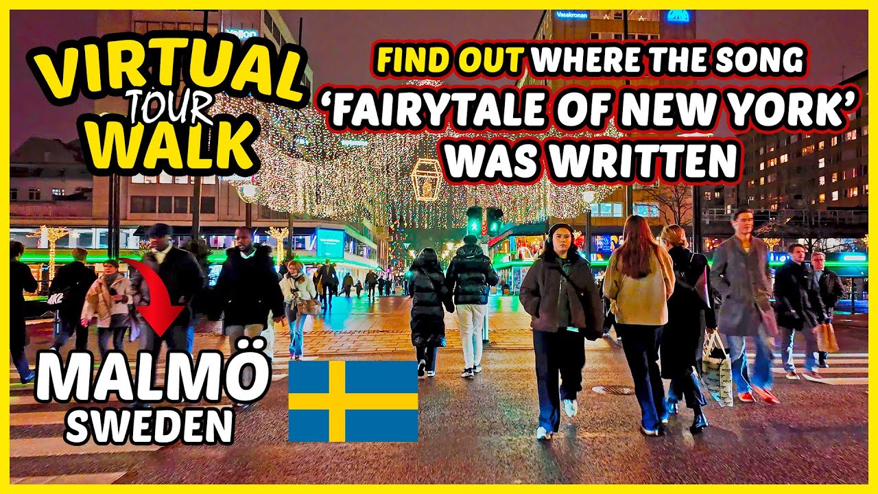 Malmö, Sweden 🇸🇪 Christmas Winter Walking Tour 🎄✨