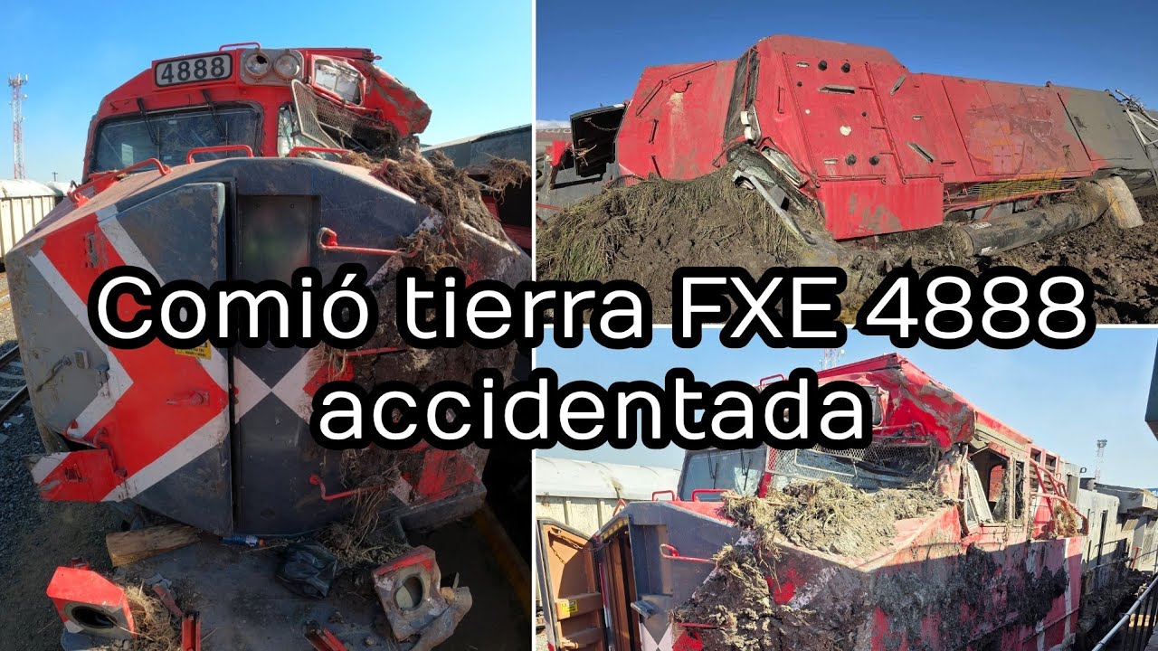 Comió tierra: FXE 4888 / Así quedo después del descarrilamiento en Soltepec,Tlax 