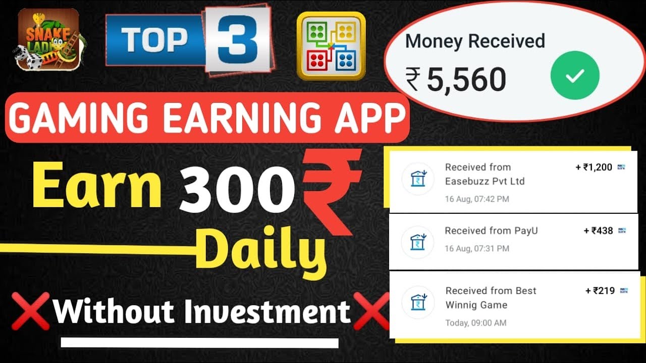 Top 3 Gaming Earning App In 2021 | Money Earning Games | Game Khel Kar Paise Kaise Kamaye