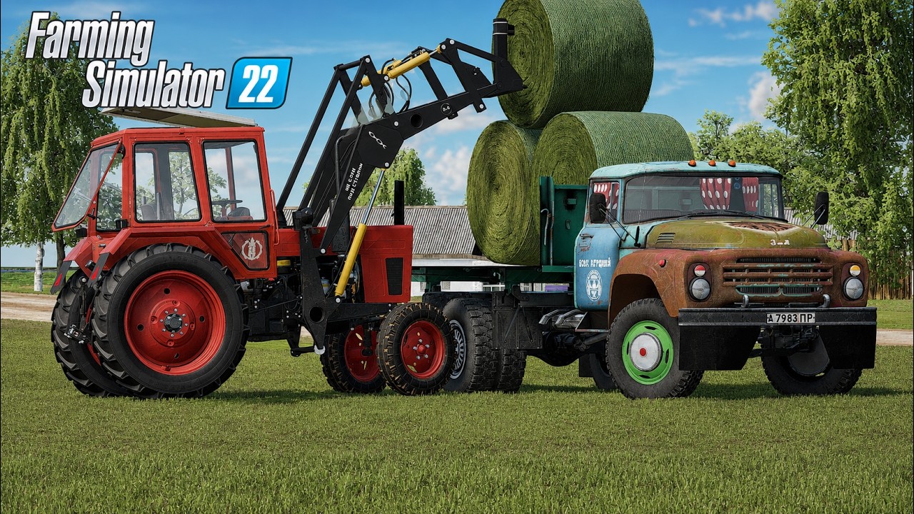 [РП] ПЕРЕВОЗИМ ТЮКИ ТРАВЫ И СЕНА НА ХРАНЕНИЕ! | FARMING SIMULATOR 22