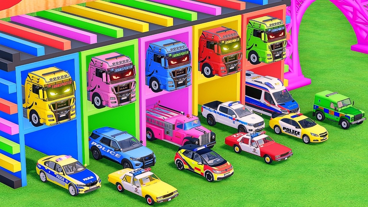 TRANSPORTING ALL POLICE CARS & EMERGENCY AMBULANCE VEHICLES WITH MERCEDES-BENZ TRUCKS | FS22 #079